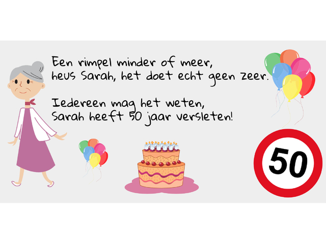 sarah 50 jaar